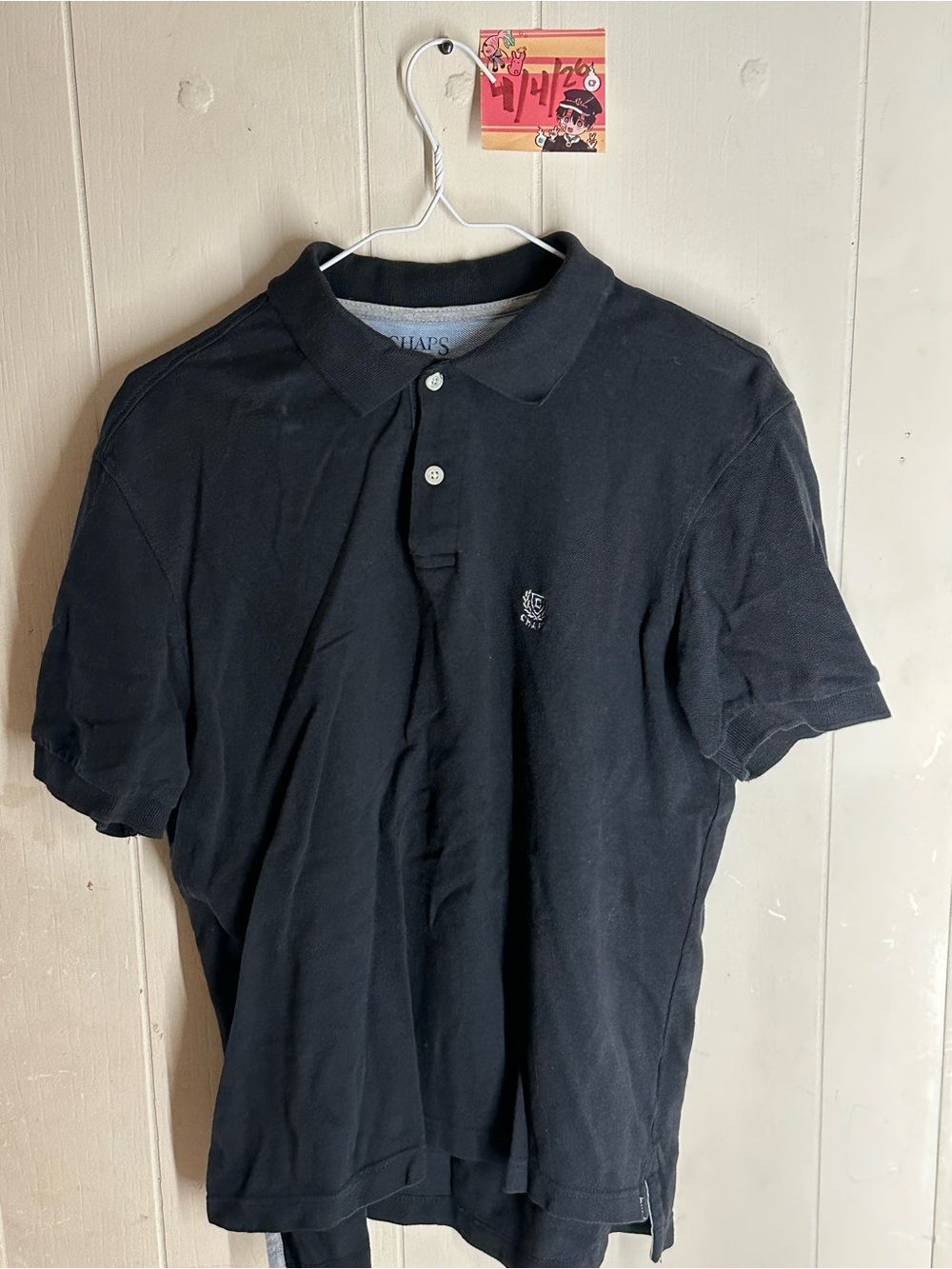 Chaps Men's Navy Blue Polo with Subtle Crest